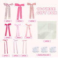 YCZYCZ Pink Satin Bow Wall Decor Garland 24PCS DIY Party Decorations by Deal US