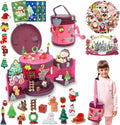 DZLHQON 2025 Kids DIY Christmas Organizer Bucket Pink Stickers Mini Toys by Deal US