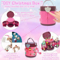 DZLHQON 2025 Kids DIY Christmas Organizer Bucket Pink Stickers Mini Toys by Deal US
