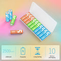 Aolcev AA 2500mAh 1.5V Alkaline Batteries 10 Pack Multicolor by Deal US