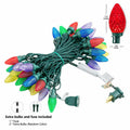 HAYATA 50 LED Strawberry String Lights 23ft C6 Multi Color Christmas Decor by Deal US
