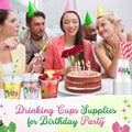Baderke 150 Pack 12oz Pink Green Plastic Witch Princess Party Cups by Deal US