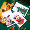 Tudomro Christmas Black Cat Kitchen Towels 16x24 4 Pcs Soft Absorbent by Deal US