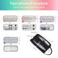 HESTECH Electronic Organizer Travel Cable Case Double Layer Medium Black 9x4x3.5 by Deal US