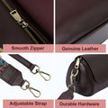 Yonami Genuine Leather Crossbody Purse Small Wine Versatile Everyday by Deal US