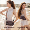 Yonami Genuine Leather Crossbody Purse Small Wine Versatile Everyday by Deal US