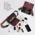 Yonami Genuine Leather Crossbody Purse Small Wine Versatile Everyday by Deal US