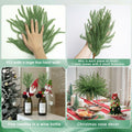 Dushle Norfolk Pine Branches 18in Artificial Greenery Stems 6 Count Green by Deal US