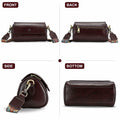 Yonami Genuine Leather Crossbody Purse Small Wine Versatile Everyday by Deal US