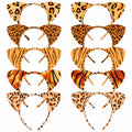 Aprince Cheetah Leopard Cat Ears Headband Color 04 1 Count Women Halloween by Deal US