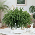 Dushle Norfolk Pine Branches 18in Artificial Greenery Stems 6 Count Green by Deal US