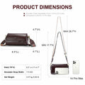 Yonami Genuine Leather Crossbody Purse Small Wine Versatile Everyday by Deal US