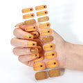 HBGAYLYH Halloween Semi Cured Gel Nail Stickers Orange Spider 20 Pieces by Deal US