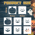 Weysat 8 Pcs Large Ghost Halloween Stencils Reusable for Crafts Yard Art by Deal US
