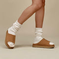 QXV Women's Slide Sandal Open-Toe Slip-On Brown Size 8 by Deal US