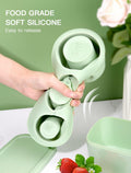 Ukulork Silicone Ice Cube Tray 3 Pcs Green Cylinder Mold 40Oz with Lid by Deal US