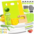 Suhctuptx 28PCS Toddler Knife Set Kids Kitchen Knives Crocodile Color Safe by Deal US
