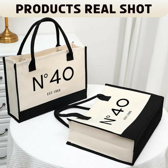 QLSKO Birthday Gift Canvas Tote Bag for Women Beach Party Keepsake by Deal US
