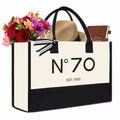 QLSKO Birthday Gift Canvas Tote Bag for Women Beach Party Keepsake by Deal US