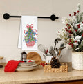 KRHFG Christmas Chinoiserie Kitchen Towels Red Blue 16x24 Inches by Deal US