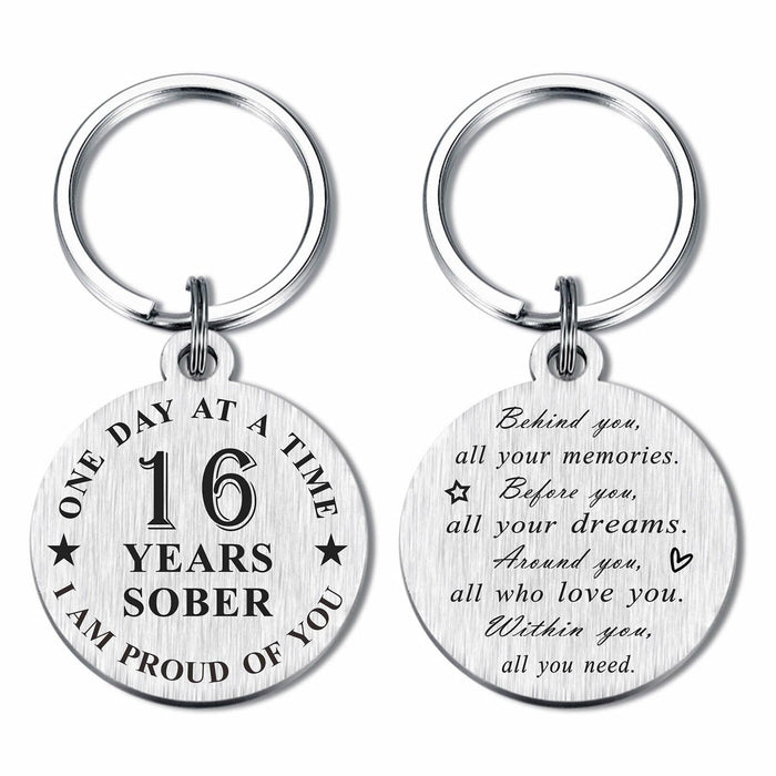 Alotozo 16 Year Sobriety Keychain AA Recovery Gift Men Women by Deal US
