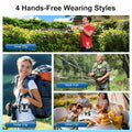 yiHuiya Portable Fan Under Shirt Waist Clip-On 4-Speed Rechargeable White by Deal US