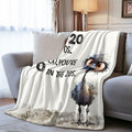 HEIFAM Retirement Blanket Grandma Gift 60x80 Purple Flannel by Deal US