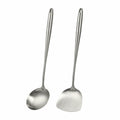 Generic Wok Spatula Set 17in 304 Stainless Steel Silver Asian Style by Deal US