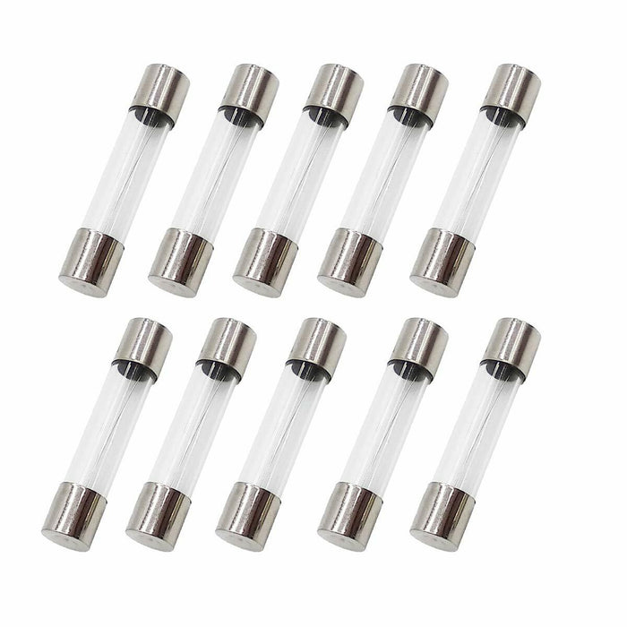 COMPSTUDIO 10Pcs 0.5A 250V Fast Blow Glass Fuse 6x30mm by Deal US