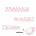 HPYFOI Beach Press On Nails Medium Almond 3D Starfish Shell Design 24 Pcs by Deal US