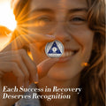 Recovery Triangle Sobriety Coin Silver Roman Numeral Size 1-40 NA AA by Deal US