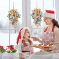 Super Holiday Christmas Decorations 2PCS Light Coffee Velvet Bow Balls Flocked by Deal US