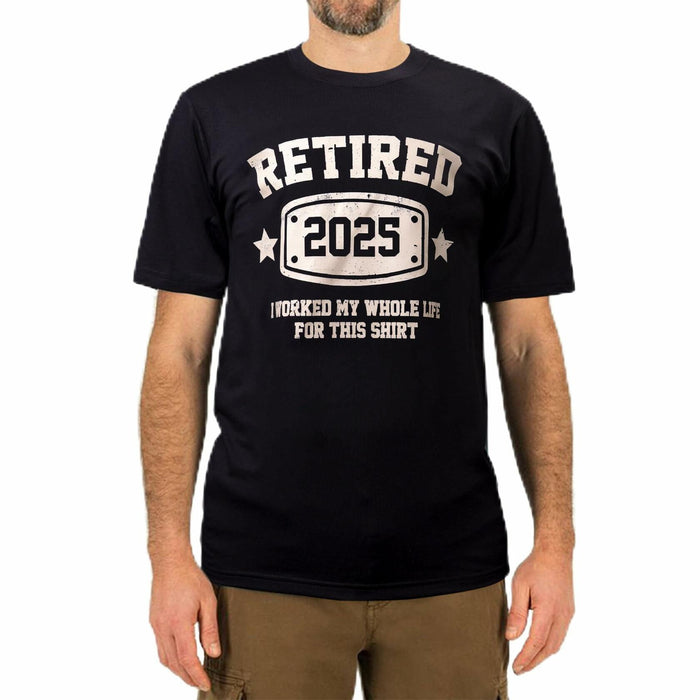 KOLNAMDINH Retired 2025 Funny T-Shirt I Worked My Whole Life Black XL by Deal US