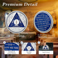 Recovery Triangle Sobriety Coin Silver Roman Numeral Size 1-40 NA AA by Deal US