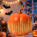 YCNASSS Thanksgiving Starry Night LED Pumpkin Lights Timer Orange Medium by Deal US