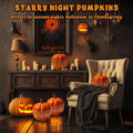 YCNASSS Thanksgiving Starry Night LED Pumpkin Lights Timer Orange Medium by Deal US