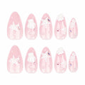HPYFOI Beach Press On Nails Medium Almond 3D Starfish Shell Design 24 Pcs by Deal US