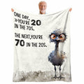 HEIFAM Retirement Blanket Grandma Gift 60x80 Purple Flannel by Deal US
