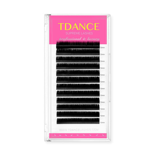 TDANCE Lash Extension Matte Black Curl D 0.15mm Thickness 19mm Size by Deal US