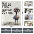 HEIFAM Retirement Blanket Grandma Gift 60x80 Purple Flannel by Deal US