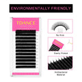 TDANCE Lash Extension Matte Black Curl D 0.15mm Thickness 19mm Size by Deal US