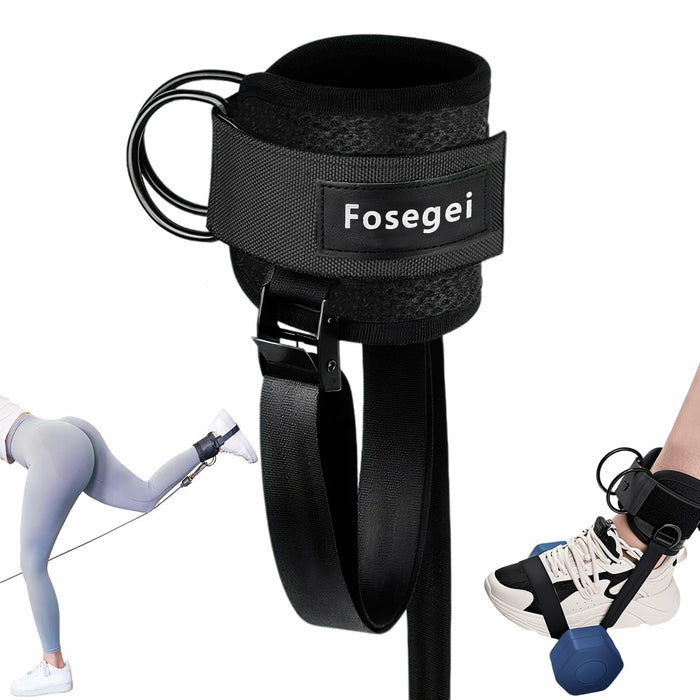 Fosegei Monkey Foot Ankle Straps Dumbbell Cable Machine Black Single by Deal US