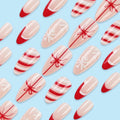 TANYOOTO Christmas Press On Nails Medium Almond Multicolor Snowflakes Bow by Deal US