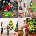 EMPOF Felt Christmas Tree 3.3ft DIY Set with Snowflake Lights & 32 Ornaments by Deal US