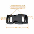 VTACOUTV 1-inch Nylon Webbing Quick Side Release Buckle Khaki by Deal US