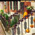 Riceshoot Metallic Tinsel Garland 131.23ft Black Orange Purple Retro Color by Deal US