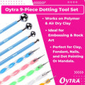 Oytra Dotting Tool Set 9 Pcs Embossing Stylus for Clay Pottery Ceramic by Deal US