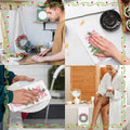 SPBL&L Chinoiserie Christmas Kitchen Towels Pink Bow Tree 16x24 Set of 2 by Deal US