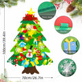 EMPOF Felt Christmas Tree 3.3ft DIY Set with Snowflake Lights & 32 Ornaments by Deal US