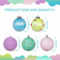 SY Super Bang 15PCS Christmas Ornaments Set 8CM Macaroon Colorful Plastic by Deal US